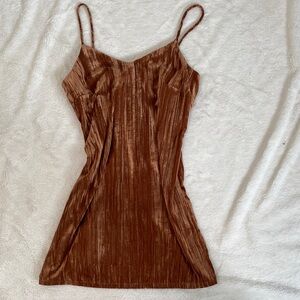 Elodie Copper Velvet Dress